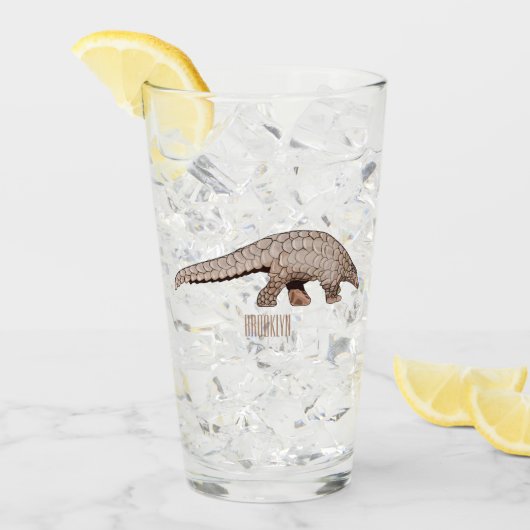 Verre Illustration de Pangolin (Devant glace)