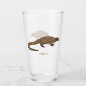 Verre Illustration de pangolin à queue longue (Dos)