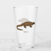 Verre Illustration de pangolin à queue longue (Devant)