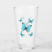 Verre Illustration de papillons Morpho (Dos)