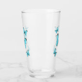 Verre Illustration de papillons Morpho (Gauche)