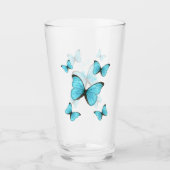Verre Illustration de papillons Morpho (Devant)