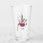 Verre Illustration de pipes (Dos)