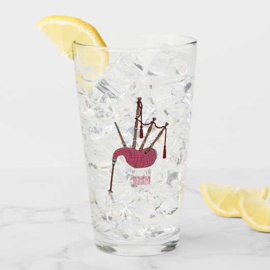 Verre Illustration de pipes (Devant glace)