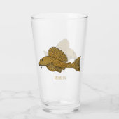 Verre Illustration de poisson Pleco (Dos)