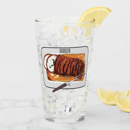 Verre Illustration de poitrine de dinde rôtie (Dos glace)