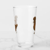 Verre Illustration de poulet à la polis chamois (Gauche)