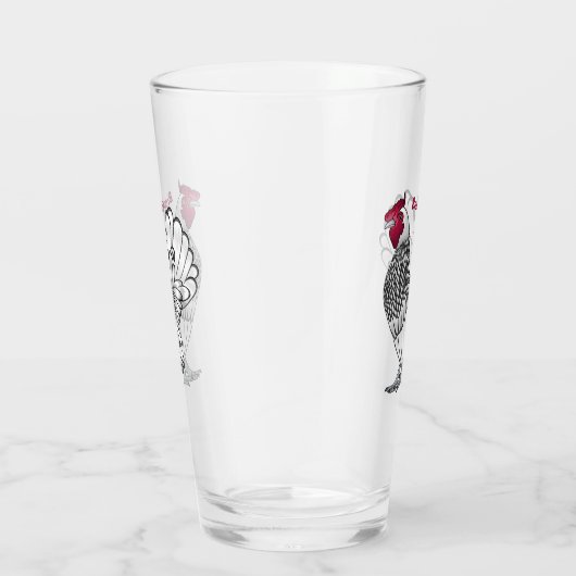 Verre Illustration de poulet Sebright (Droite)