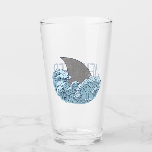 Verre Illustration de requin (Devant)