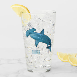 Verre Illustration de requin marteau