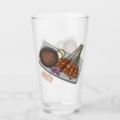 Verre Illustration de Satay (Dos)
