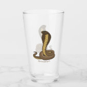 Verre Illustration de serpent à cobra Brown (Devant)
