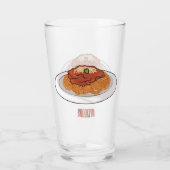 Verre Illustration de Spaghetti (Dos)