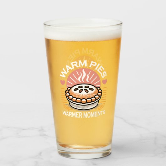 Verre Illustration de tourte douillette : Pies chaudes M (Devant (rempli))