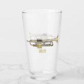 Verre Illustration de trompette (Dos)