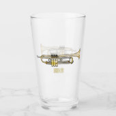 Verre Illustration de trompette (Devant)
