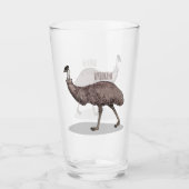 Verre Illustration d'Emu bird (Devant)