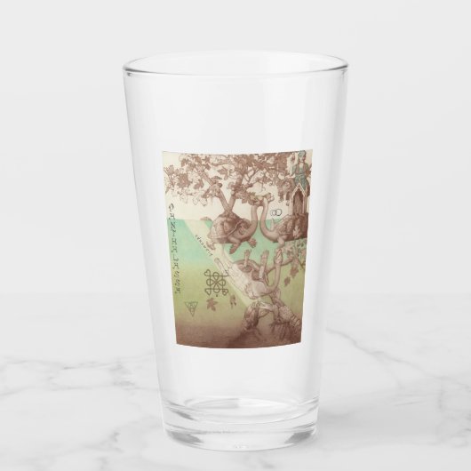 Verre Illustration des arbres poussant sur les îles de t (Devant)