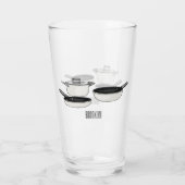 Verre Illustration des jeux de cuisine (Dos)