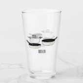 Verre Illustration des jeux de cuisine (Devant)