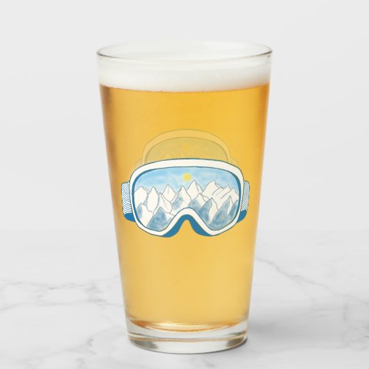 Verre Illustration des lunettes de ski de montagne (Devant (rempli))