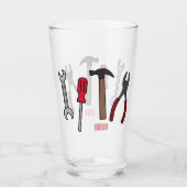 Verre Illustration des outils de menuiserie (Dos)