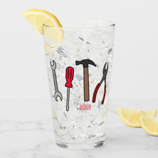 Verre Illustration des outils de menuiserie (Devant glace)