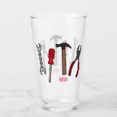 Verre Illustration des outils de menuiserie (Devant)