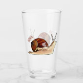 Verre Illustration d'escargot (Devant)
