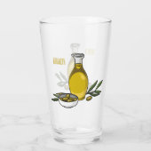 Verre Illustration d'huile d'olive (Dos)