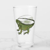Verre Illustration d'Iguana (Dos)
