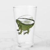 Verre Illustration d'Iguana (Devant)