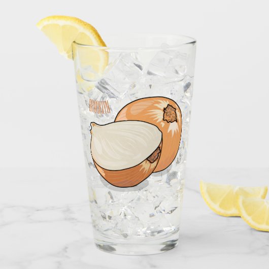 Verre Illustration d'oignon (Devant glace)