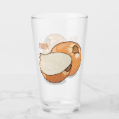 Verre Illustration d'oignon (Devant)