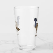 Verre Illustration d'oiseau de curassow (Gauche)