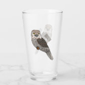 Verre Illustration d'oiseau de Tawny frogmouth (Dos)