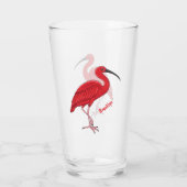 Verre Illustration d'oiseau Scarlet ibis (Dos)