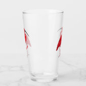 Verre Illustration d'oiseau Scarlet ibis (Gauche)