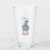 Verre Illustration drôle de pigeon curieux (Devant)