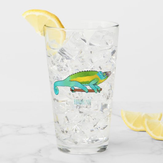 Verre Illustration du caméléon de Jackson (Devant glace)