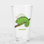Verre Illustration du caméléon de la parson (Dos)