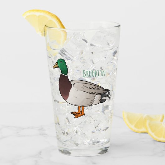 Verre Illustration du canard de Majard (Devant glace)
