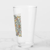 Verre Illustration du cercle floral William Morris (Gauche)