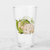 Verre Illustration du chou-fleur (Dos)