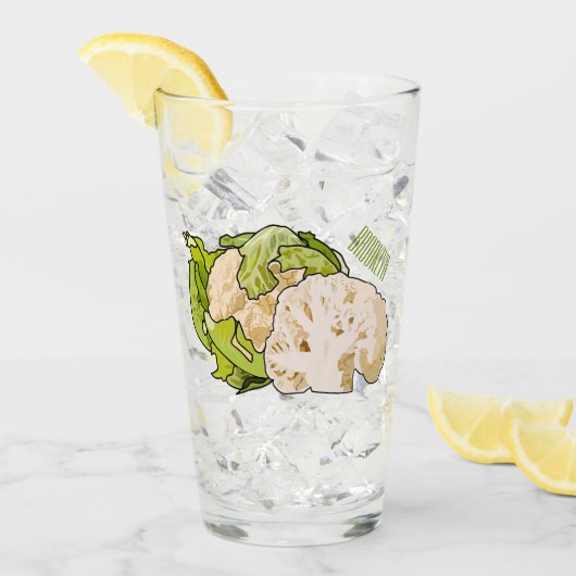 Verre Illustration du chou-fleur (Devant glace)