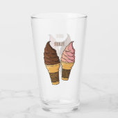 Verre Illustration du cône de crème glacée (Dos)