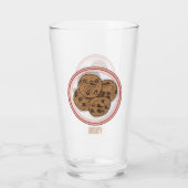 Verre Illustration du cookie de puce à chocolat (Dos)