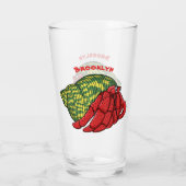 Verre Illustration du crabe mignon (Dos)
