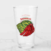 Verre Illustration du crabe mignon (Devant)