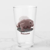 Verre Illustration du dragon de Komodo (Dos)